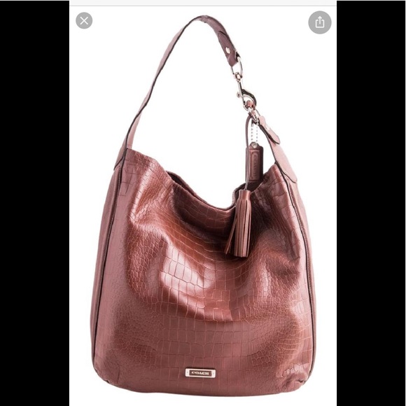 Coach Mocha Leather Shoulder Bag - Picture 2 of 16